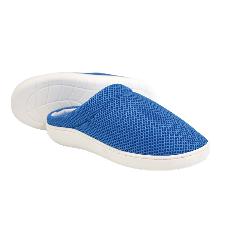 Stepluxe Slippers Hausschuhe mit Gelsohle, Blau XL